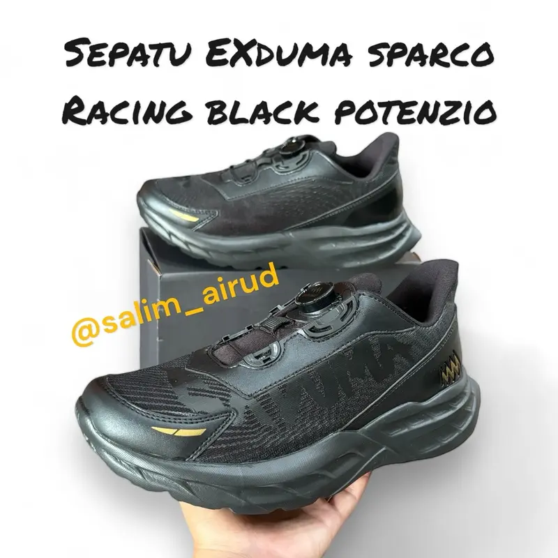 Sepatu exduma speedpro sepatu kets running - sepatu olahraga hitam motif unik 8