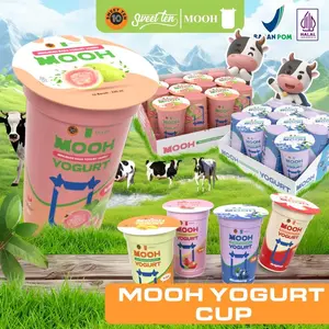 ［SWEET TEN］MOOH YOGURT Kental aneka  (220ML ISI 12 CUP 1 DUS) Rasa Jambu Bluberi Stroberi Mangga Original Yakult dengan rasa buah segar dan tekstur creamy, yogurt sehat, kemasan trendi dingin lebih segar, sajian keluarga dan orang terdekat, Yogurt favori