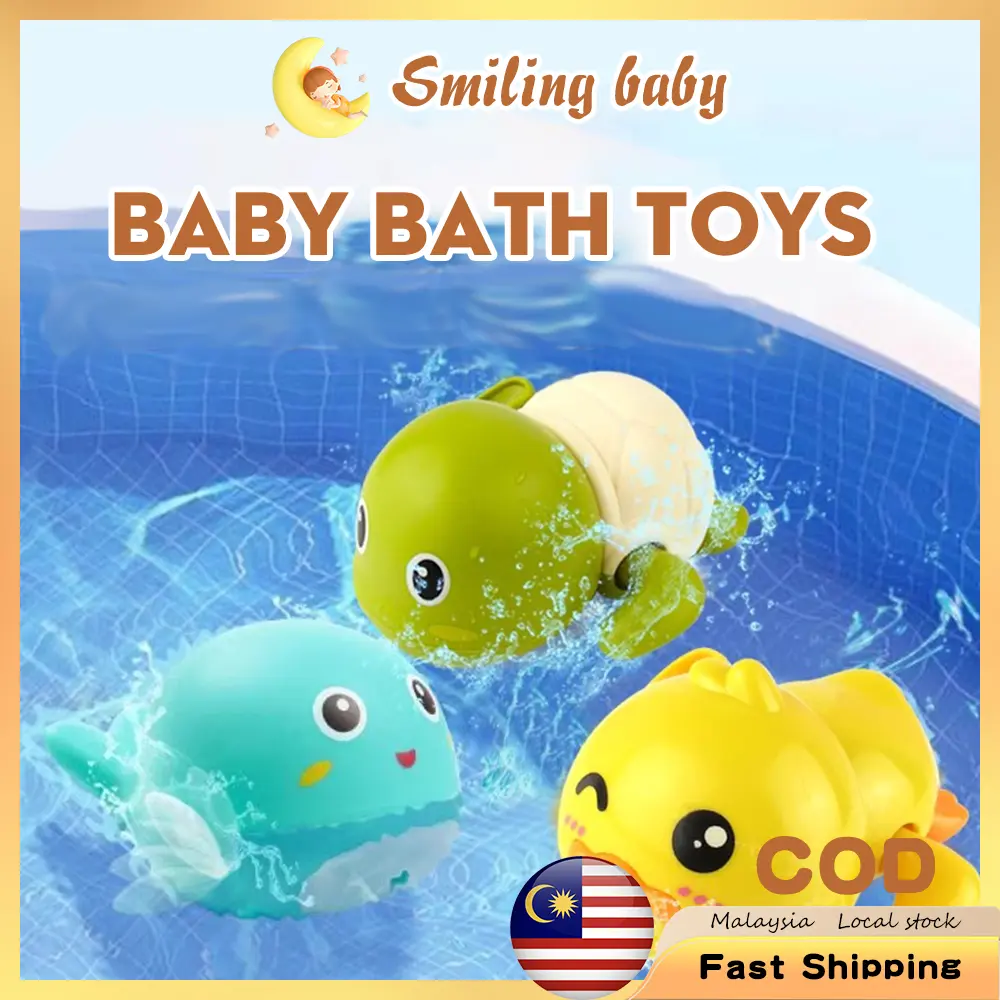 Mainan Air Mandian Bayi, Penyu Kecil Penggulungan, Sesuai untuk Kanak-kanak, Sesuai untuk Lelaki dan Perempuan, Termasuk Itik Renang