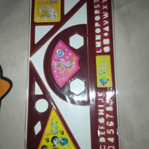 Penggaris Set Plastik 4in1 isi 4 pcs (Pak Kecil)