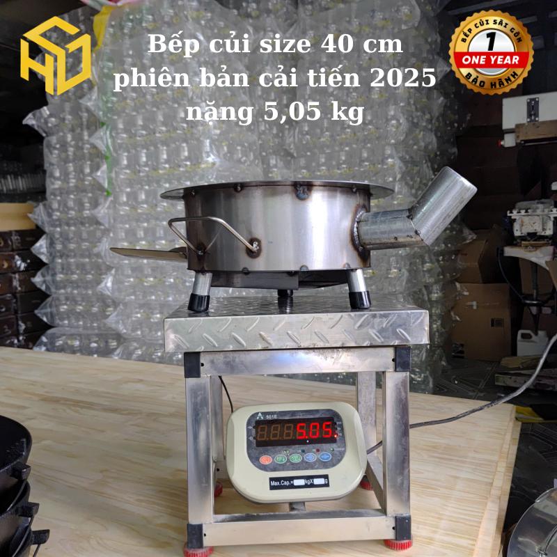 Bếp Củi không khói thông minh Tròn 40cm – Siêu Bền, Chống Đen Nồi,Có Ống Khói, Bệ Đỡ Củi & Hứng tro 5