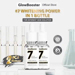 LIVE [BUNDLING 2 PCS] Serum Pencerah Wajah  BPOM - Serum Glowing - Serum Gloow Booster 7 Active Ingredienst | Original 100% | Serum Pencerah 7 Kandungan Aktif | Serum Pemutih Wajah 15ml