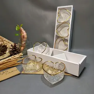 MANGKOK KACA LOVE ESTETIK, MANGKOK SET ISI 3, COCOK UTK SAMBEL,SOUVENIR DAN KADO SPESIAL MTX8747