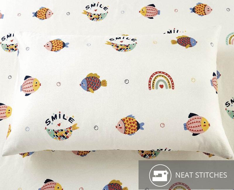 Aussino Kids Bobble 100% Cotton Fitted Sheet Set and Quilt Cover Set - Perfect for Your Child's Bed 4