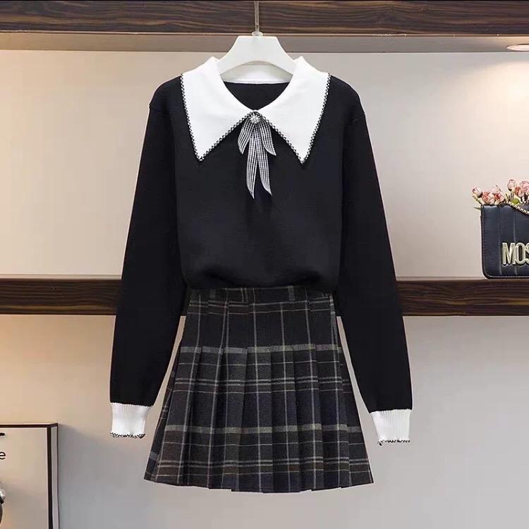 Blouse Rajut Wanita Kerah Lancip Bros Pita 4315 - Knitwear, Dewasa, Baju, Hitam, Panjang, Casual, Top, Cewek 4