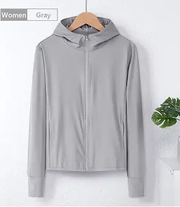 Jaket Mesh Hoodie Olahraga Running Yoga Jogging Anti UV UPF50+ Sport Pria dan Wanita UNISEX