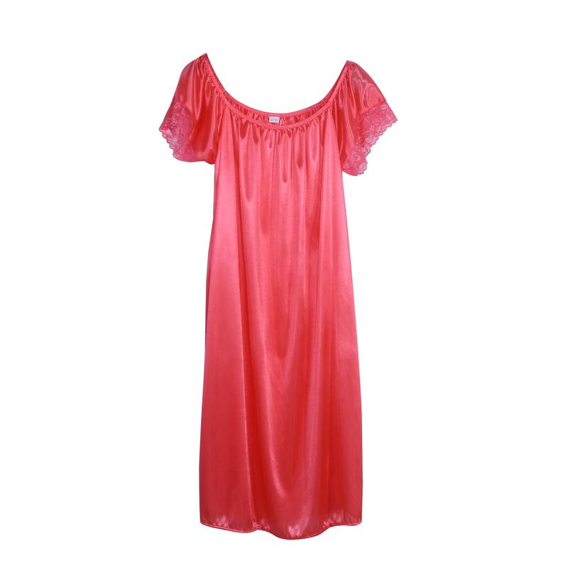 Product Introduction of Women Summer Round Neck  Soft Satin Lace Sleepwear Pajamas-NEW FASHION Summer Polyester 13