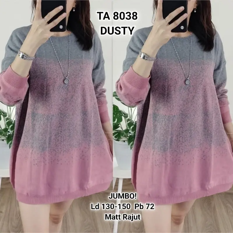 Blouse rajut wanita korean style import premium korean style baju atasan wanita blouse oversize rajut premuim Knitwear Top Panjang