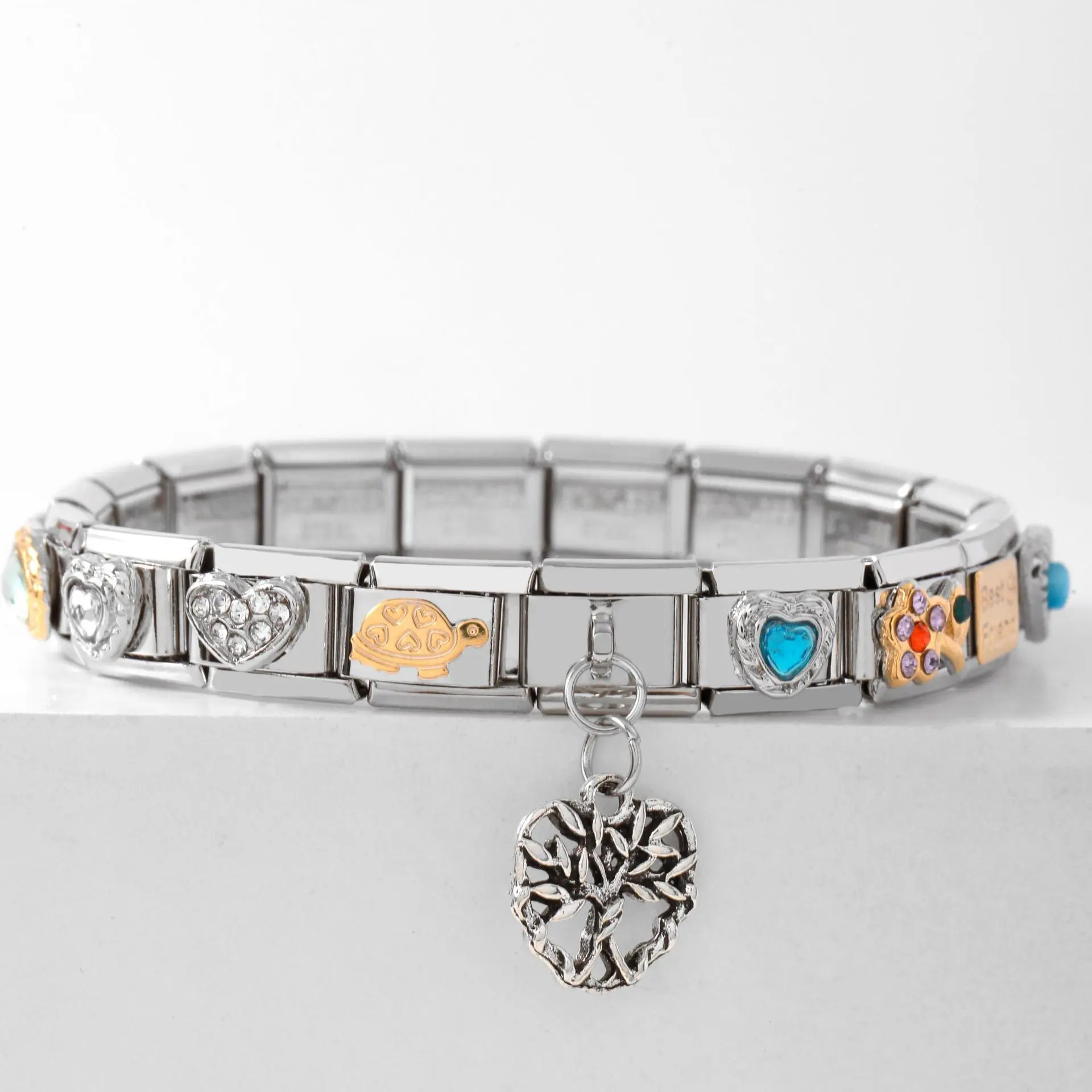 italian charm bracelet porsche DIY Embroidered Steel Bracelet