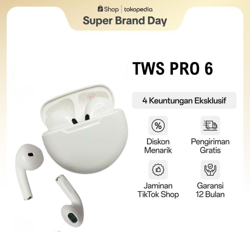 COD TWS Pro6 Headset Bluetooth Full Stereo 0