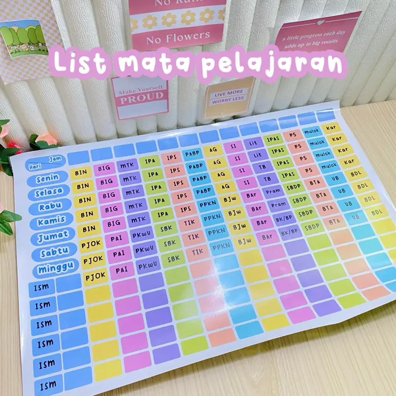 Jadwal Pelajaran Velcro Bisa Lepas Pasang 2