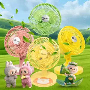 MIYOSHI Desk Fan Karakter Desain Menggemaskan Cocok untuk Ruangan Anak/Kipas Angin Karakter Ayam Bebek Hello Kitty Doraemon Panda Lucu Imut 2 Kecepatan
