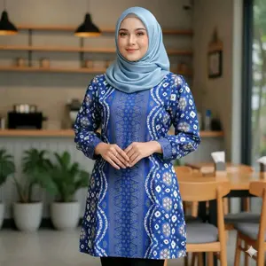 Atasan Jumputan dobby/ Tunik jumputan dobby/ Jumputan Palembang/ Seragam Jumputan