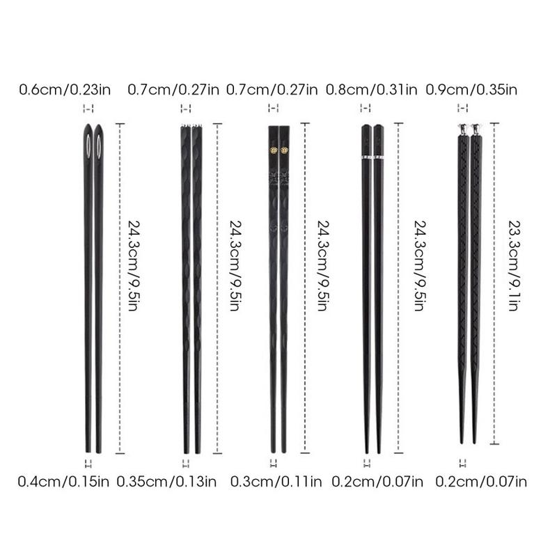 Product Introduction of 5Pairs Japanese Non-Slip Chopsticks High Quality Korean Home Hotel Restaurant Portable y Food Stick for Sushi Chopsticks 31