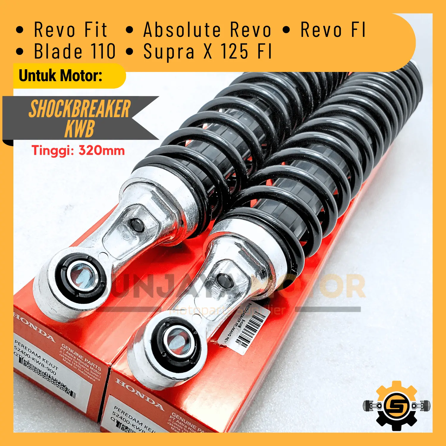 Shockbreaker Original KWB Shock Belakang Absolute Revo Supra X 125 FI Revo Fit Blade Revo FI Sok Breaker Breker Shok Skok Sokbreaker Shokbreker