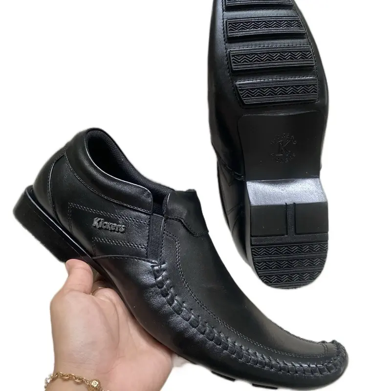 Sepatu pentopel pria full kulit - sepatu kantoran - sepatu pentopel ujung depan runcing pinggir sudah di jahit luar dalem