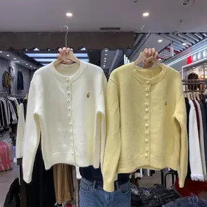 FUGUI Cardigan wanita rajut variasi jamur V7363 Kardiga rajut Knitwear Atasan Outer mushroom style Ootd