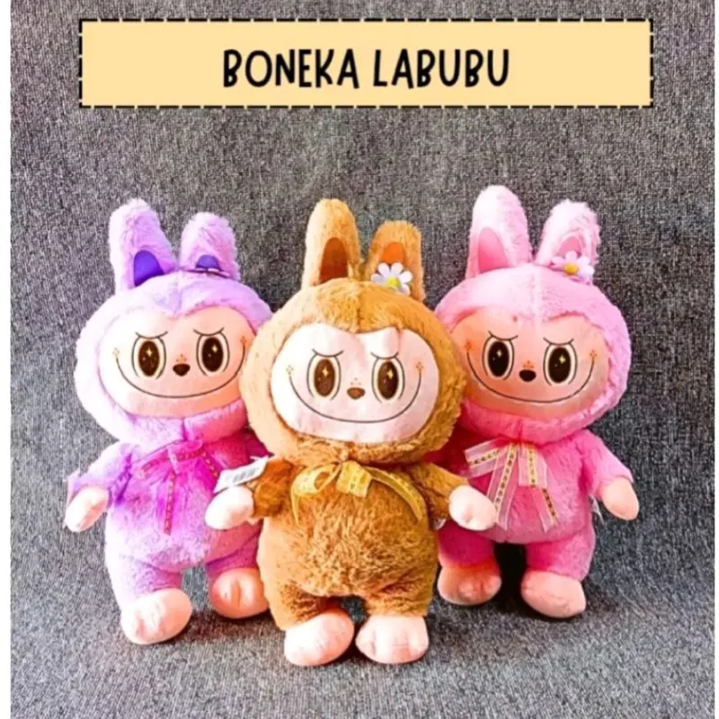 Bisa COD boneka labubu bahan halus viral banyak pilihan warna 8