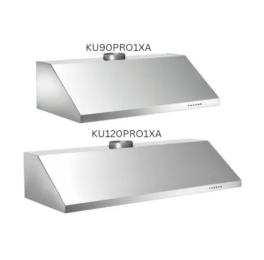 Bertazzoni Professional Series 90cm /120cm Undermount Hood 1 Motor KU90PRO1XA / KU120PRO1XA