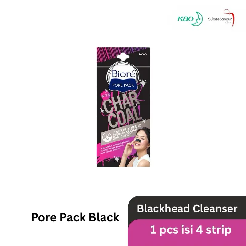 Biore Pore Pack Black 1 Isi 4 Lembar (Plester Pengangkat Komedo)