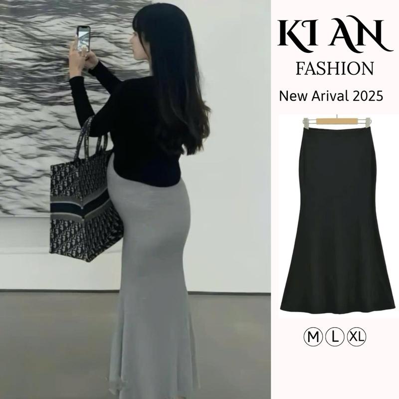 Chân Váy Bầu Cao Cấp KIAN 80 chất thun lạnh mềm mại váy bầu thiết kế đuôi cá sang chảnh chân váy bầu công sở mặc đi làm đi chơi thoải mái Đầm Bầu Voi