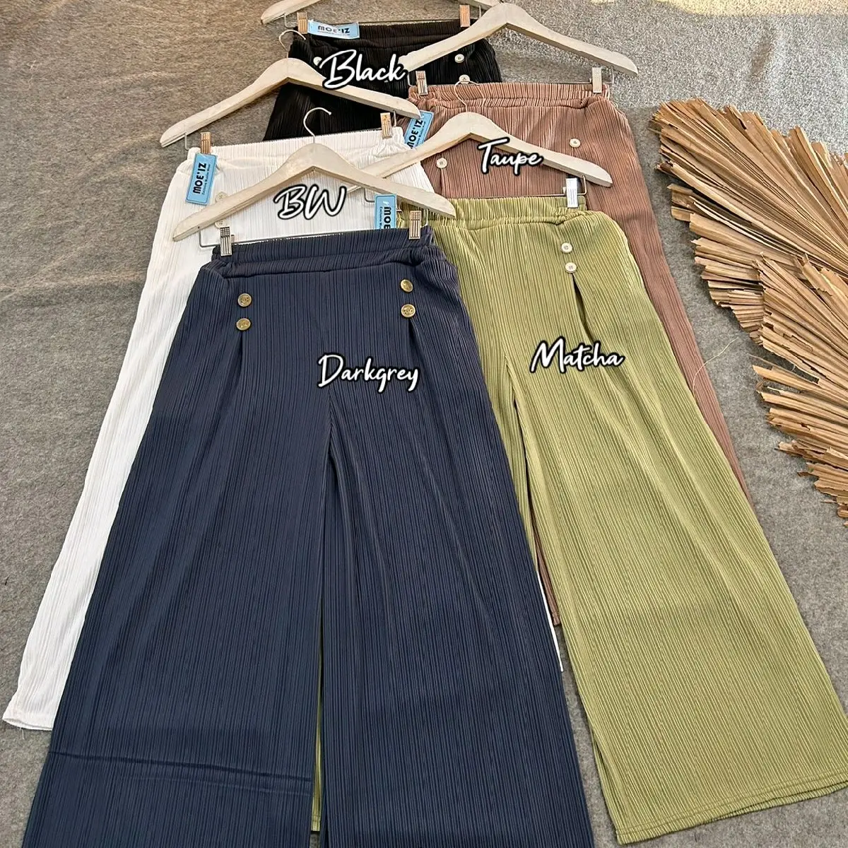 Celana Kulot Lidi Knit Condru Kancing Wanita Import Premium Ukuran Jumbo