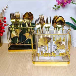 OPTIVIA Tempat Sendok Garpu Ginkgo Spoon Holder Perlengkapan Dapur Ruang Makan / Tempat Sendok Estetik