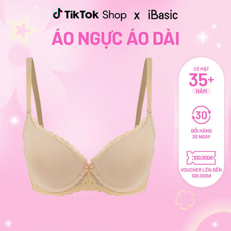 Áo ngực có gọng iBasic mút vừa viền ren cup T-shirt BRAW130-2 Nữ Women Voi Top