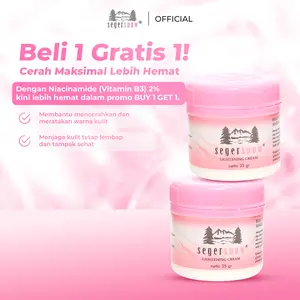 ( Buy 1 Get 1 ) Seger Snow Lightening Cream 35gr | Membantu Mencerahkan Wajah Mengandung Vit B3  Niacinamide Pencerah Pelembab Moisturizer Vitamin