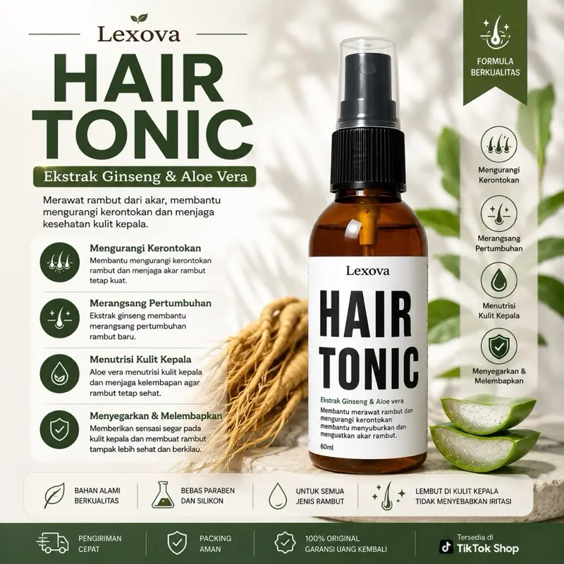 HAIR TONIC RAMBUT VITAMIN LEXOVA Perawatan dan menghaluskan rambut LEXOVA