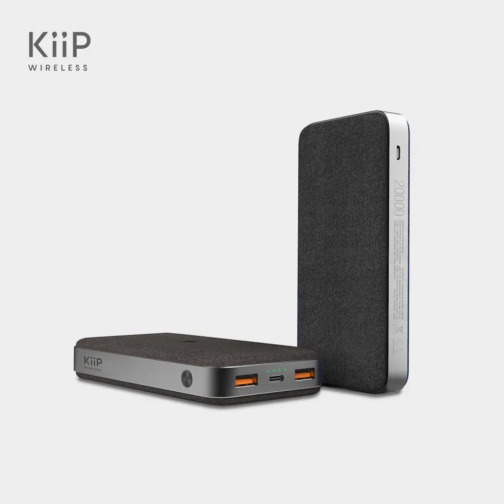 KiiP Wireless EW40 Power Bank 10W Fast Charging PD&QC 3.0 18W 20000mAh mengisi banyak perangkat tipe c