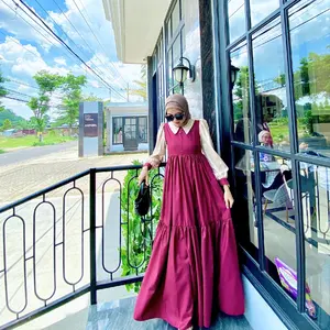 Syafana Dress Bahan Katun Toyobo Premium Gamis Mewah Simple elegant Muslim Lembut Harian Wanita