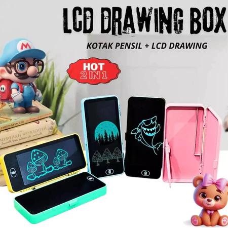 Drawing Box Kotak Pensil Dan Papan Coret Kreatif Anak Dengan Digital Pad Edukasi Alat Toys 1