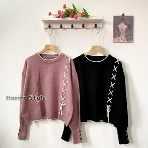Ruri Sweater Rajut Tali Samping from Harira Style