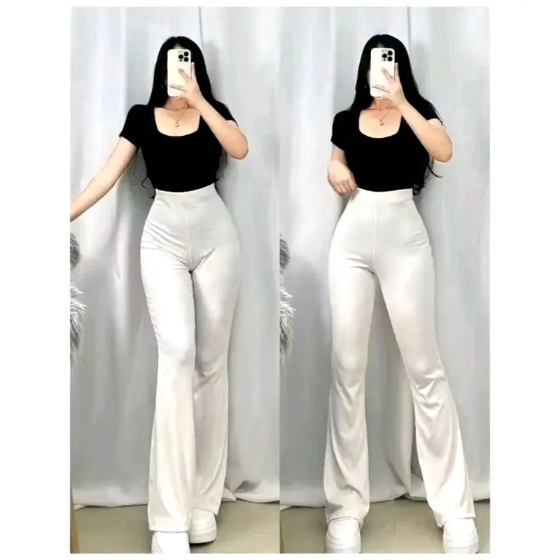 Celana Fit and Flare pants cutbray Scuba pinggang highwaist bahan stretch melar elastis kulot Cutbray Scuba Premium Panjang Wanita