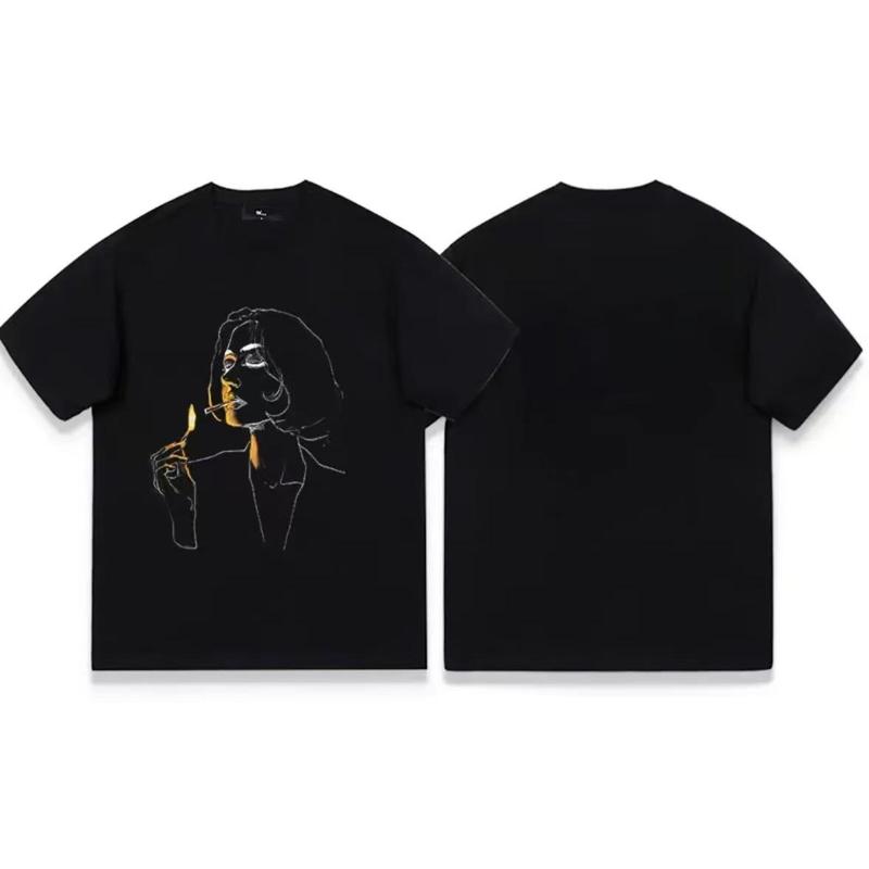 Kaos pakaian mode jalanan pria Kaos katun 4