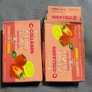 C+Collagen 2 Box Isi 12 Sachet - Minuman Collagen Tripeptide 500mg + Vit C 1000mg untuk Kesehatan Kulit dan Imunitas
