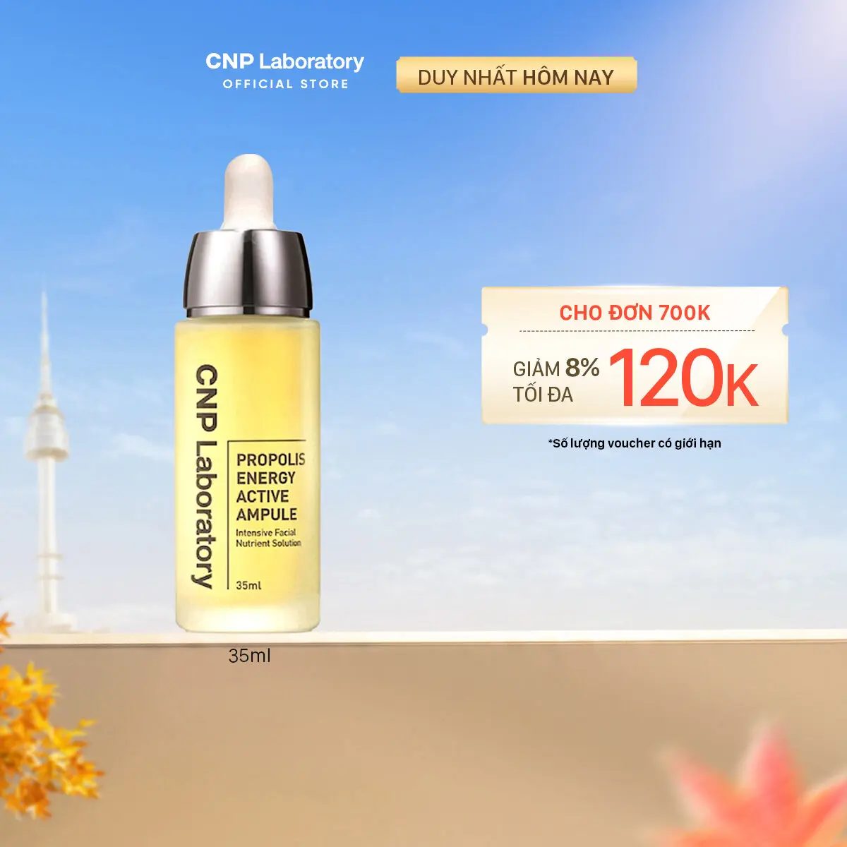 Tinh chất tái tạo phục hồi da chiết xuất keo ong CNP Laboratory Propolis Energy Ampule 35ml
