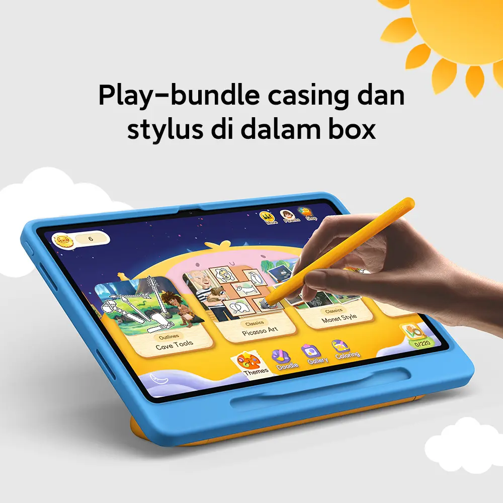 Xiaomi Redmi Pad 2 Play Bundle (4GB/128GB) | 11" 2.5K layar matte glass lebih aman untuk mata | Digital parenting assistant | Baterai jumbo 9000mAh (typ) untuk 17 jam belajar dan bermain tanpa henti | Play bundle casing dan stylus di dalam box