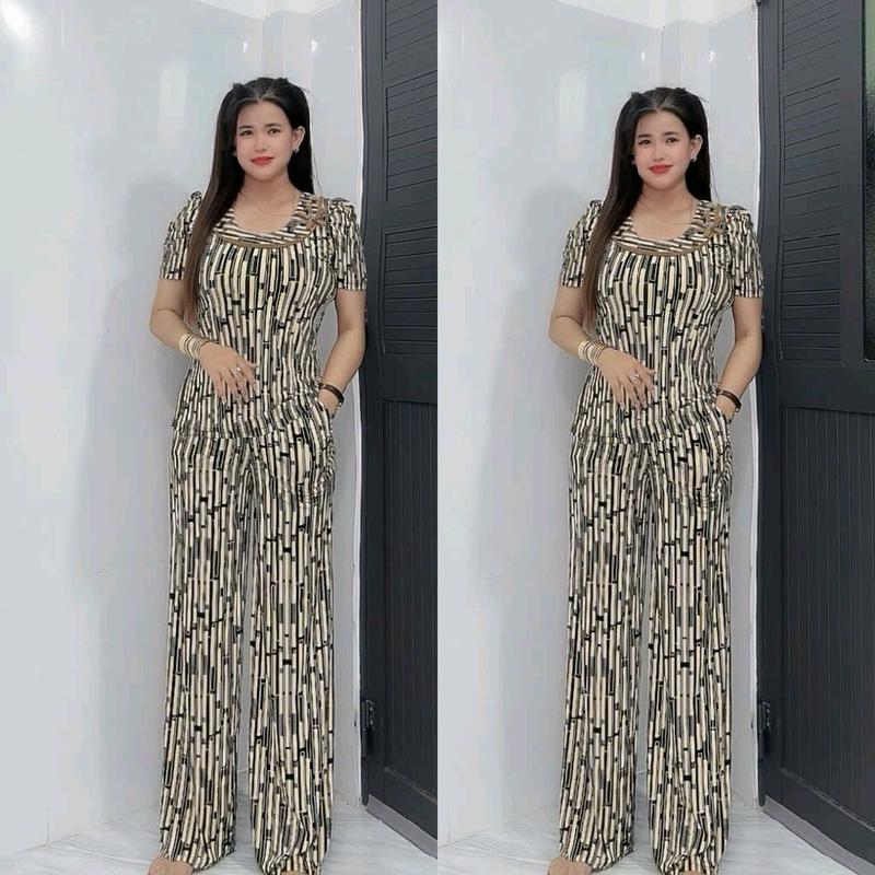 (Ống suông )Đồ bộ Nữ mặc nhà thun ATI size 48 đến 85kg tâm đan Women Top Ong setdomac nhaxinh 6