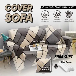 Sarung Sofa Cover Sofa 1/2/3/4 Seater/ Cover Sofa Elastis