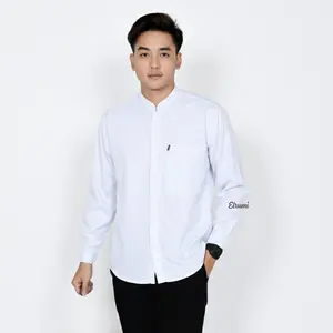 Baju Koko Elrumi Dewasa Polos Lengan Panjang Bahan Nyaman Lembut Premium Motif Marvel