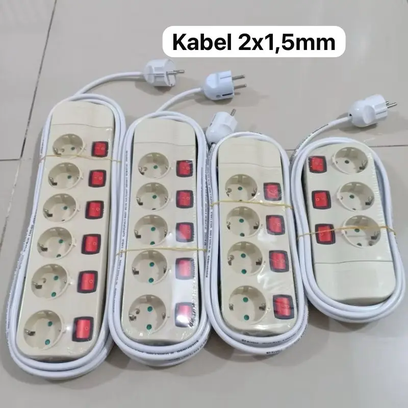 Stop kontak kabel uticon, ada ON/OFF setiap lubang kabel SNI