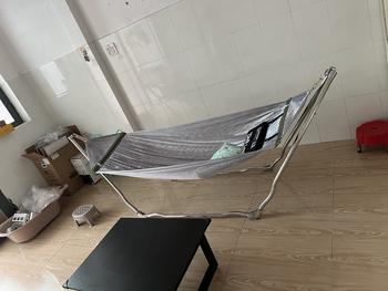Product Review of Võng Xếp Inox DELI Lani Qui Phúc – Chịu Tải 200Kg, Có Túi Gọn Mang Theo, Lưới Cao Cấp Có Gối –  Bền Chắc & Nhẹ from H**h 0