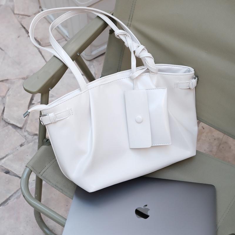 (KO KÈM CHARM - CÓ KHOÁ KÉO+ TẶNG KÈM VÍ NHỎ NHƯ ẢNH) Túi tote đựng vừa iPad chất da cao cấp