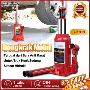 Dongkrak Botol Hidrolik 2 Ton 3 Ton - Mobil SUV Pickup, Anti Karat, Safety Valve Rem Darurat, Aman & Kuat, COD