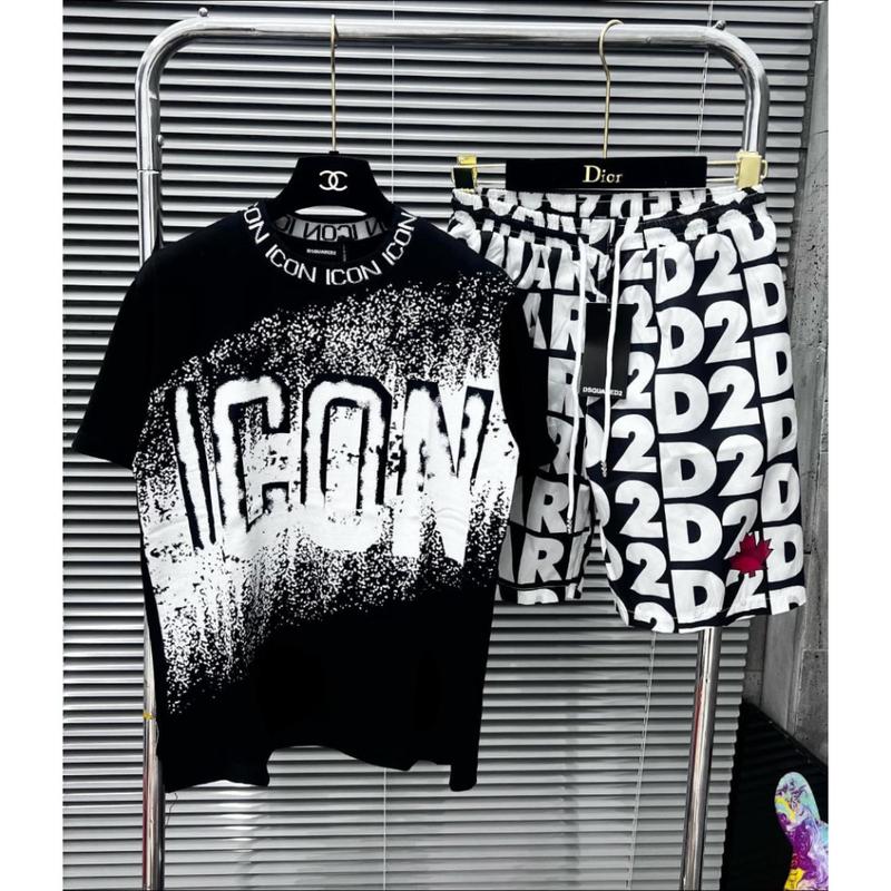  Hàng chính hãng Giao hàng nhanh Giới hạn thời gian Khuyến mãi Giảm giá Bộ Quần Áo Thun DSQ Vẩy Sơn Chữ Icon Hotrend Hè 2024 Mẫu Quần áo Hè Nam Hot Siêu Thoáng Mát Bộ Đồ Nam Hè Chất Siêu Mát 