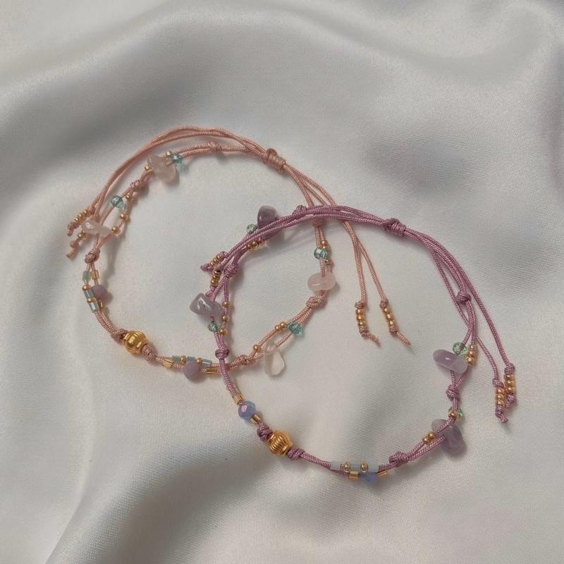 LUDIC. CLEA gelang manik serut aesthetic simple gem stone Quartz Bracelets 0