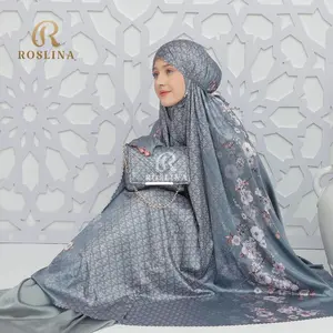 Mukena Roslina Silky Premium Jumbo Motif Mewah Cantik Lembut Dewasa Maxmara