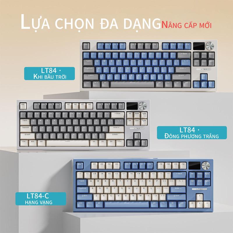 [LANGTU-LT84]Bàn phím Cơ Bluetooth không dây, 3 chế độ 2.4G, hỗ trợ hệ thống WIN & MAC, bàn phím chơi game, Langtu LT84 bàn  phím bàn  phím gaming mechanical keyboard